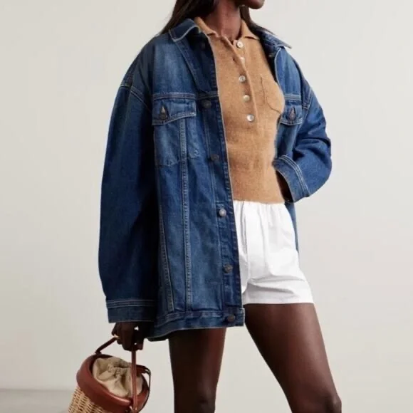 Doen Mila Alpaca Wool Button Collar Puff Short Sleeve Knit Sweater Top Hazelnut - Picture 5 of 14